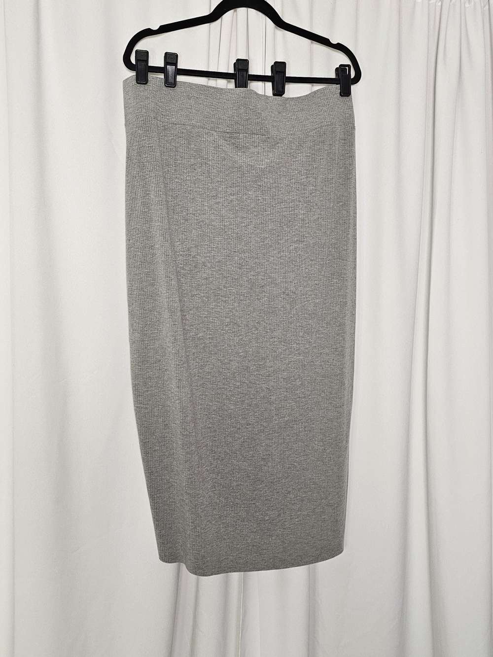 Fashion to Figure Light Gray Off-Shoulder Midi Skirt Set - Picture 5 of 8